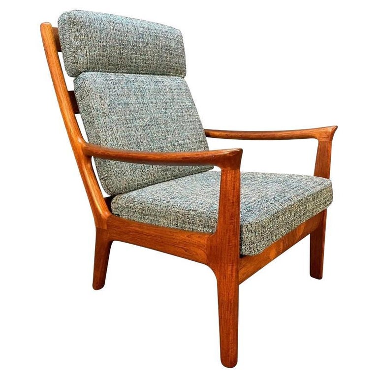 Vintage Danish MidCentury Teak Lounge Chair Attributed to Ole Wanscher
