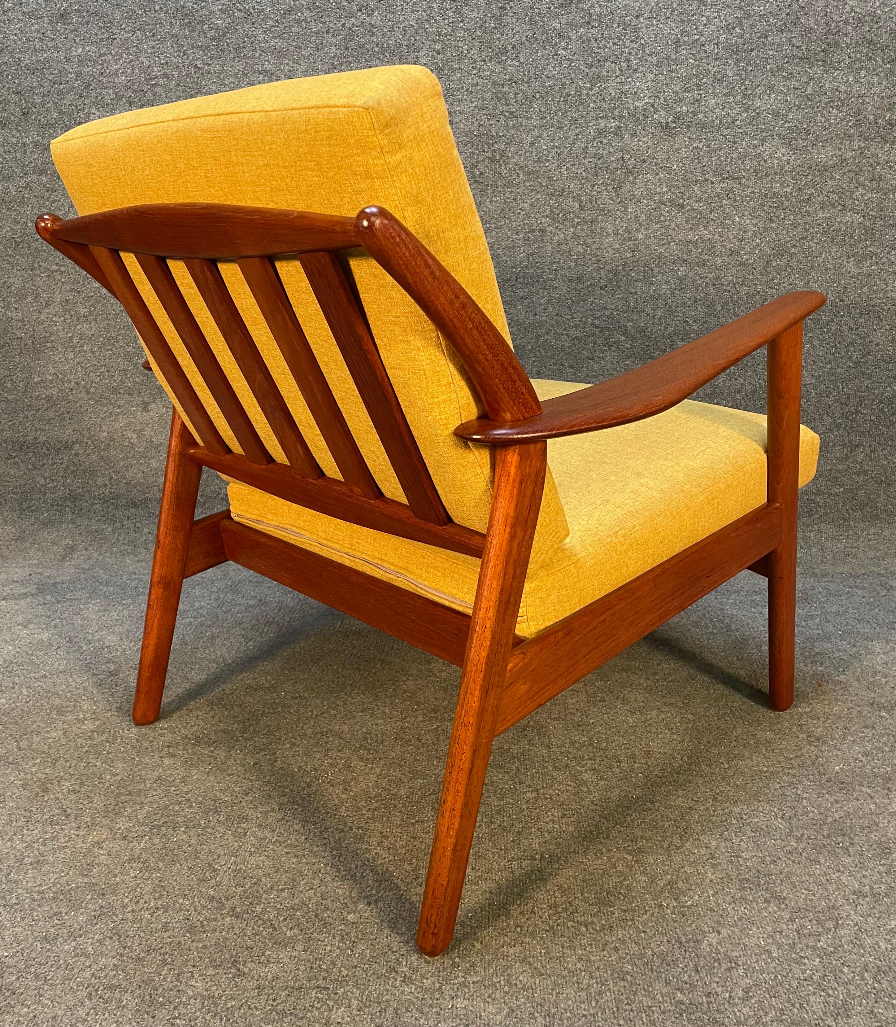 Scandinavian Modern Vintage Danish Mid Century Teak Lounge Chair by Niels Kofoed for Kofoed Hornslet
