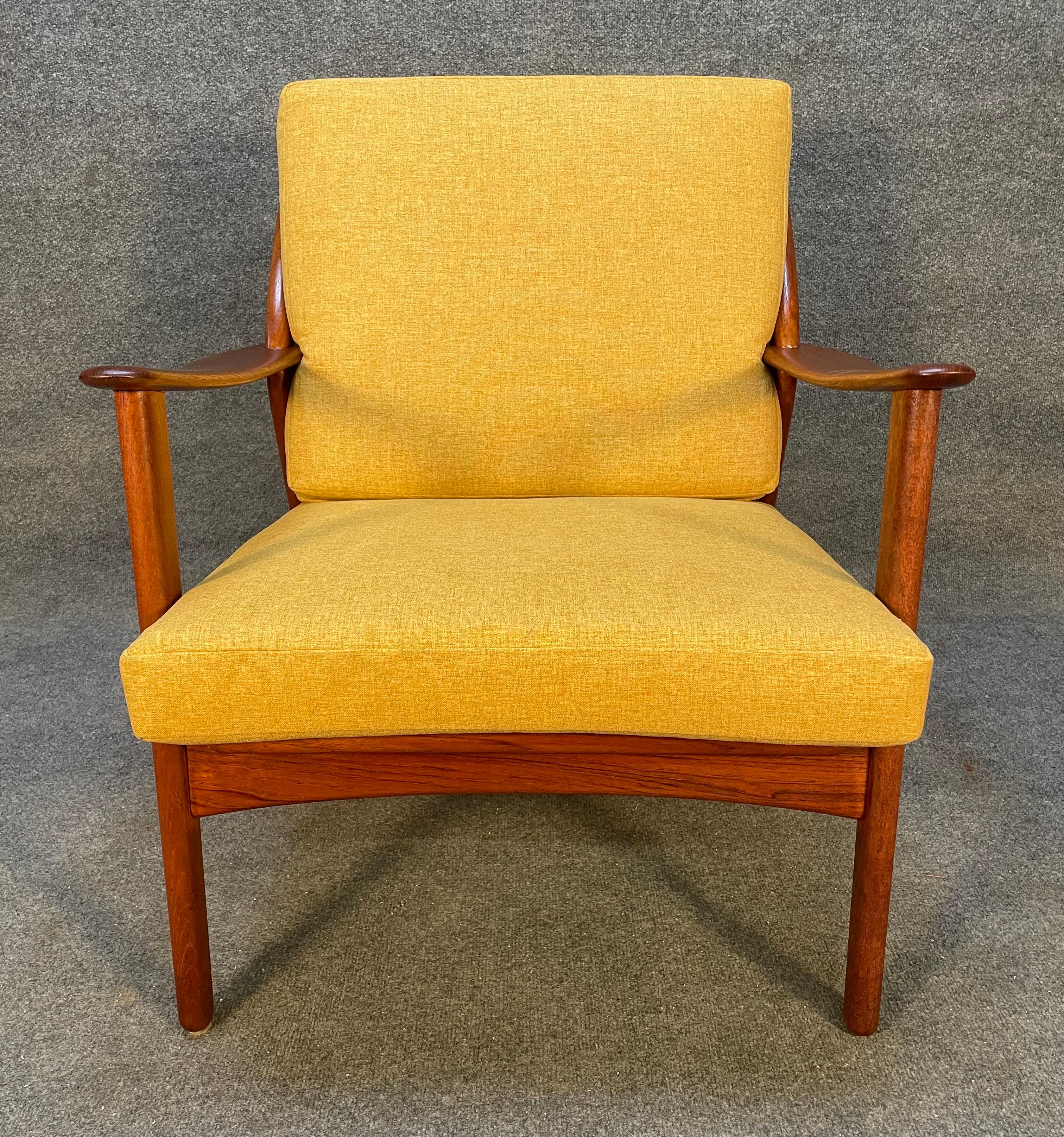 Vintage Danish Mid Century Teak Lounge Chair by Niels Kofoed for Kofoed Hornslet 1