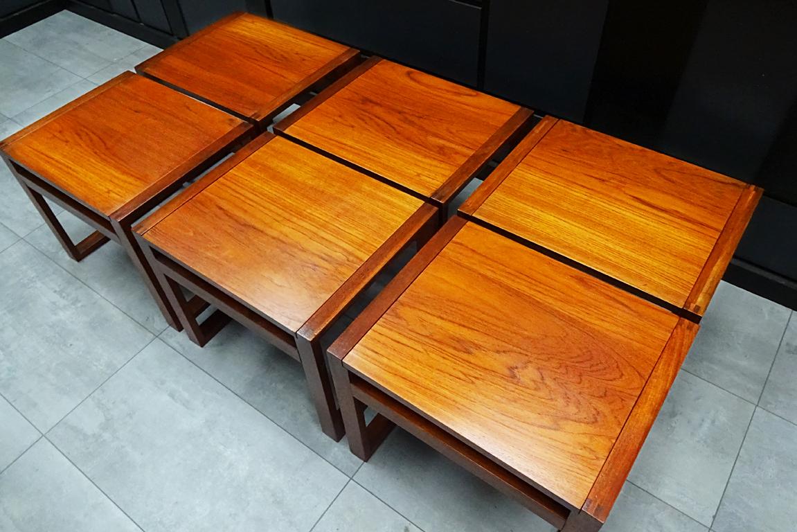 Vintage Danish Midcentury Teak Lounge Dining Table and Stools by Erik Buch 5