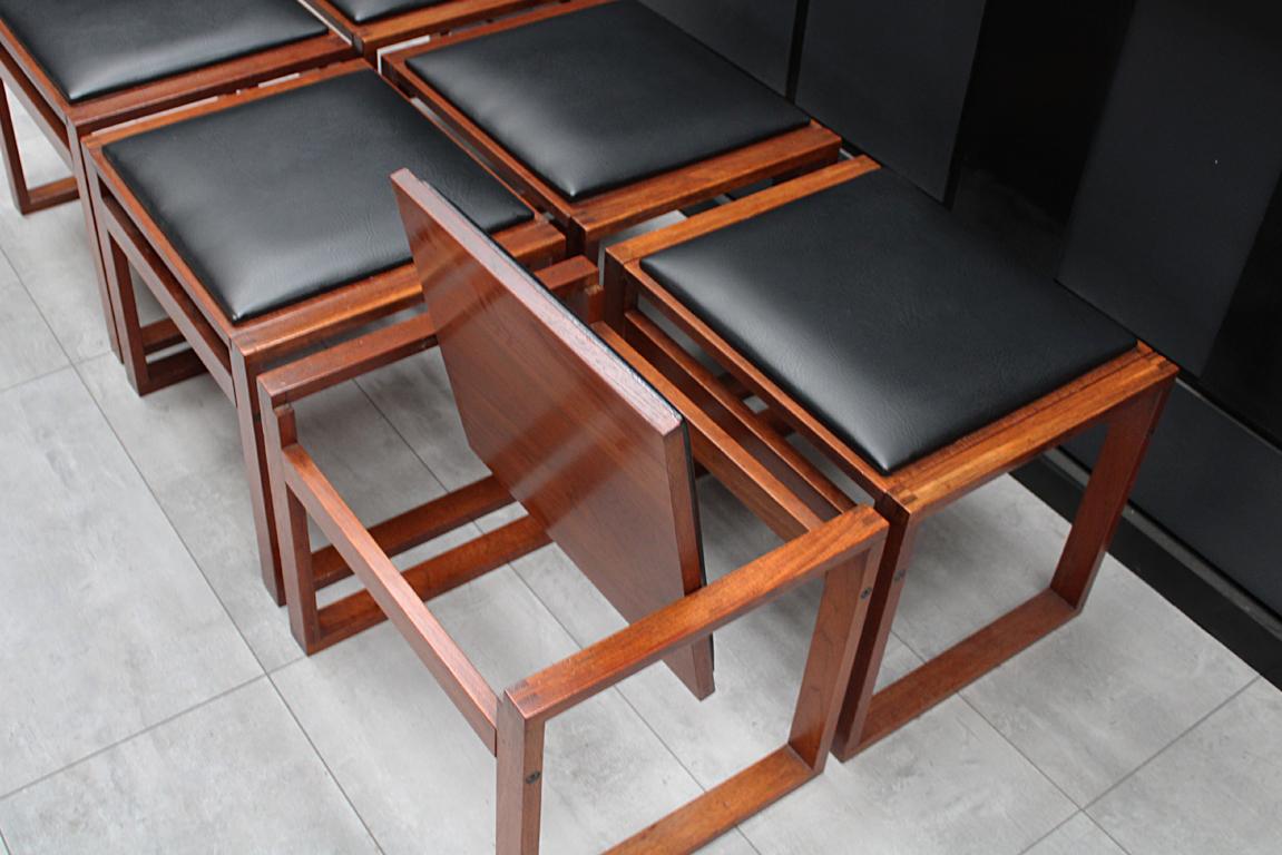 Vintage Danish Midcentury Teak Lounge Dining Table and Stools by Erik Buch 4