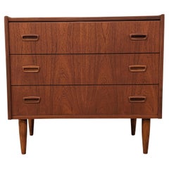 Vintage Danish Mid Century Teak Low Boy Dresser, 122273