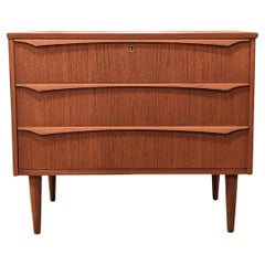 Vintage Danish Mid Century Teak Low Boy Dresser, 122283