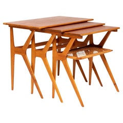 Vintage Danish Mid-Century Teak Nesting Tables