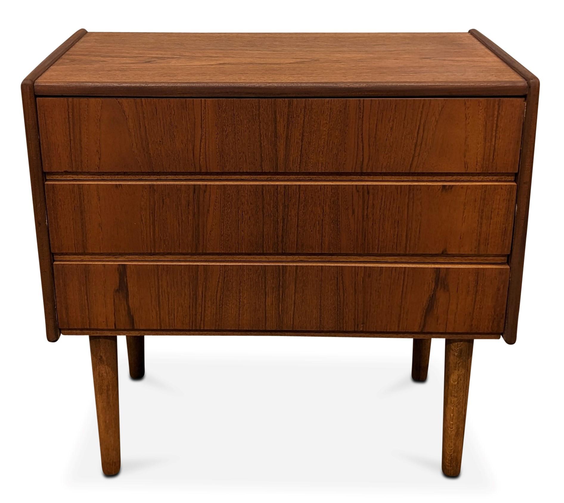 Mid-20th Century Vintage Danish Midcentury Teak Nightstand 022325