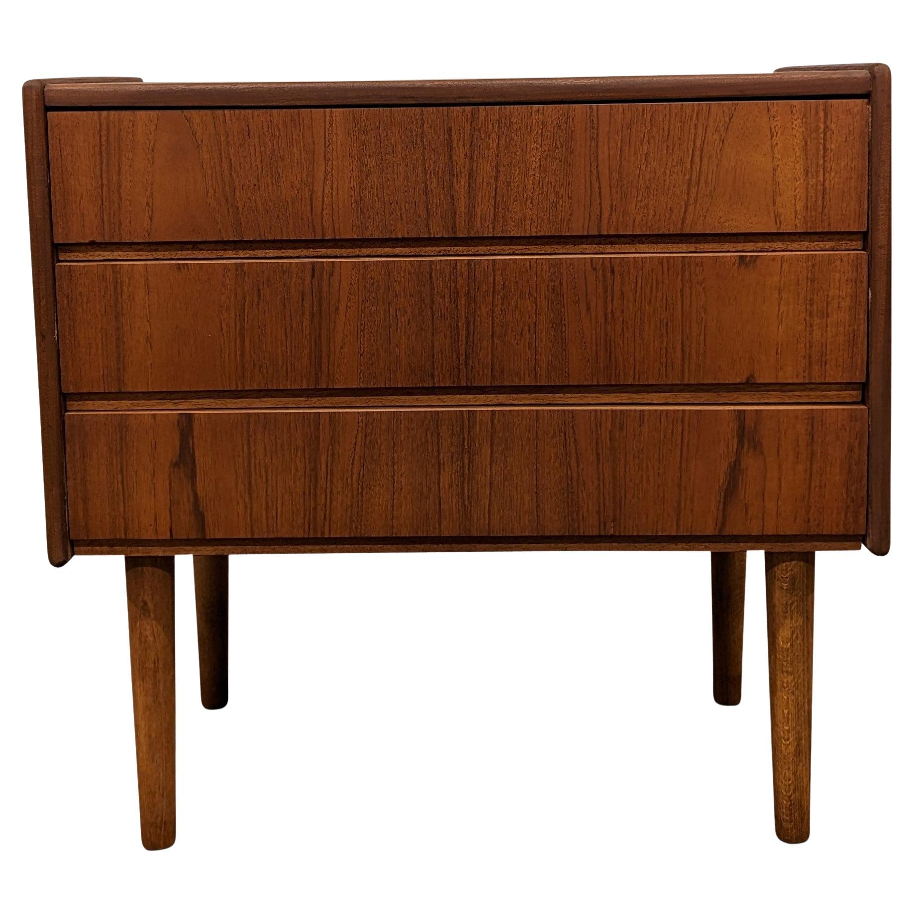 Vintage Danish Midcentury Teak Nightstand 022325