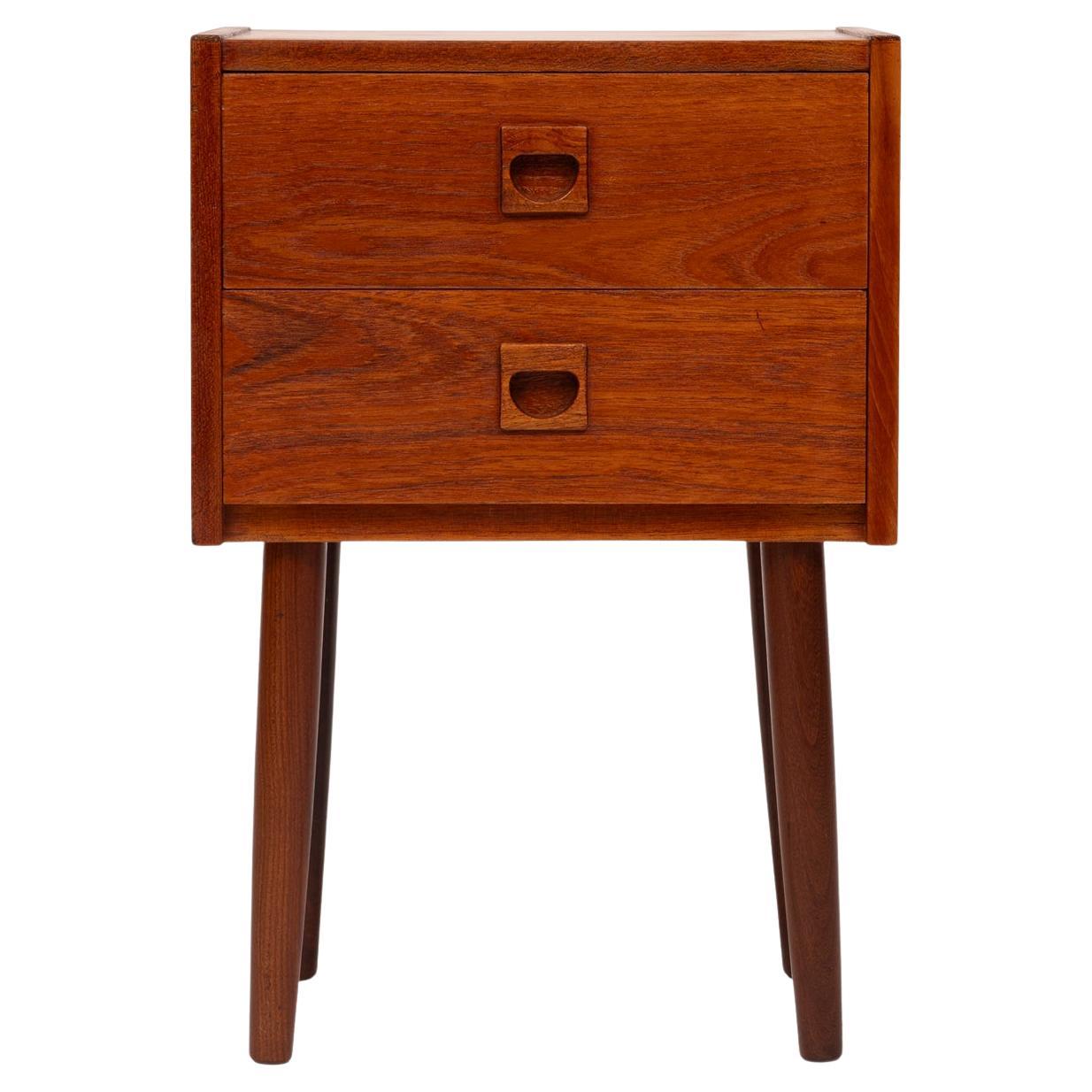 Vintage Danish Mid-Century Teak Nightstand 1960s