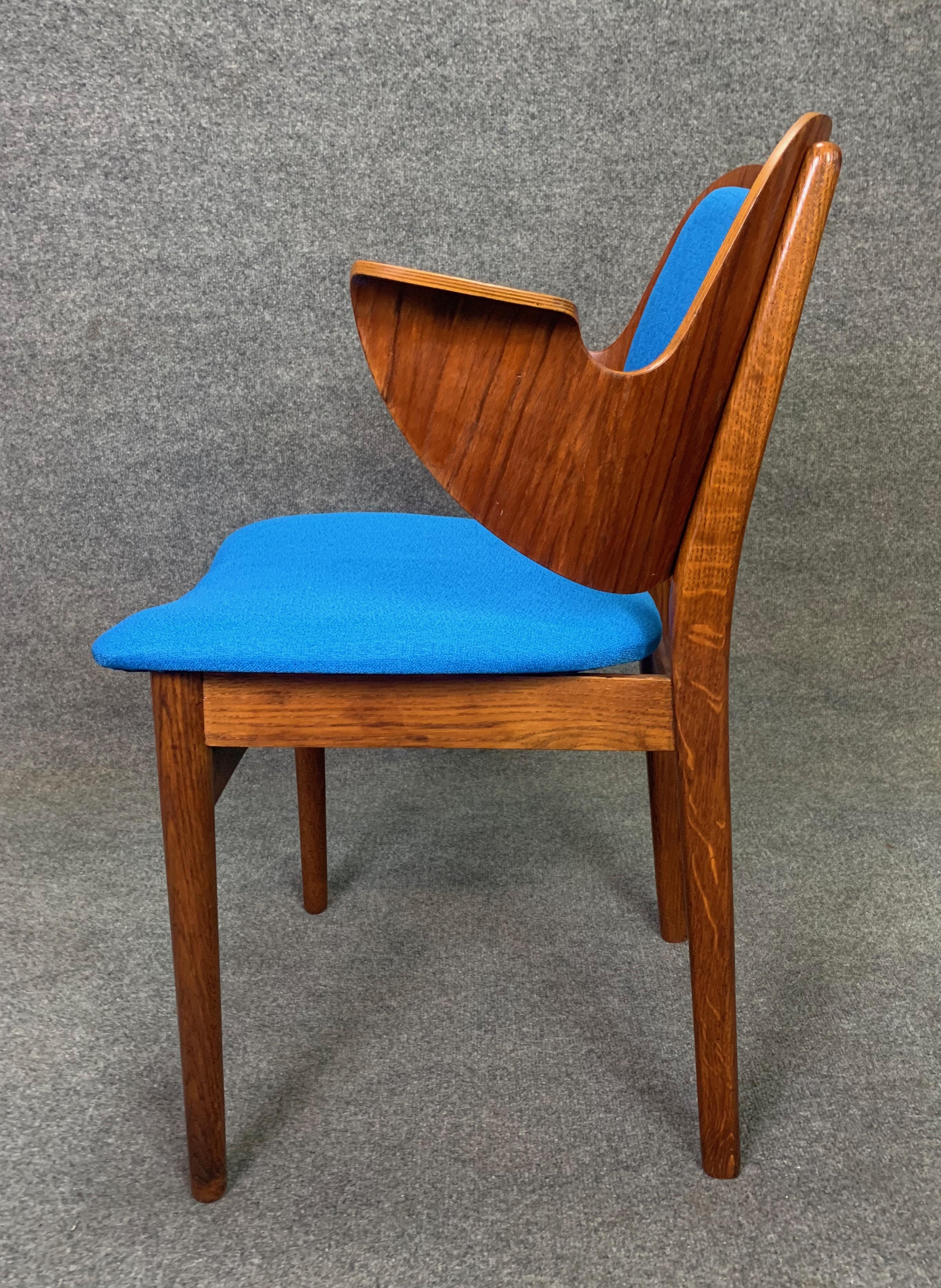 Vintage Danish Midcentury Teak & Oak Side Chair by Hans Olsen for Bramin Mobler 3