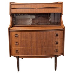 Secrétaire danois vintage en teck du milieu du siècle - 0823175