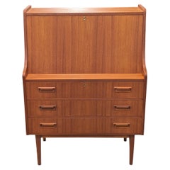 Secrétaire danois vintage en teck du milieu du siècle - 0823176