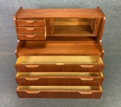 Vintage Danish Midcentury Teak Secretary Desk Attributed to Johannes Andersen