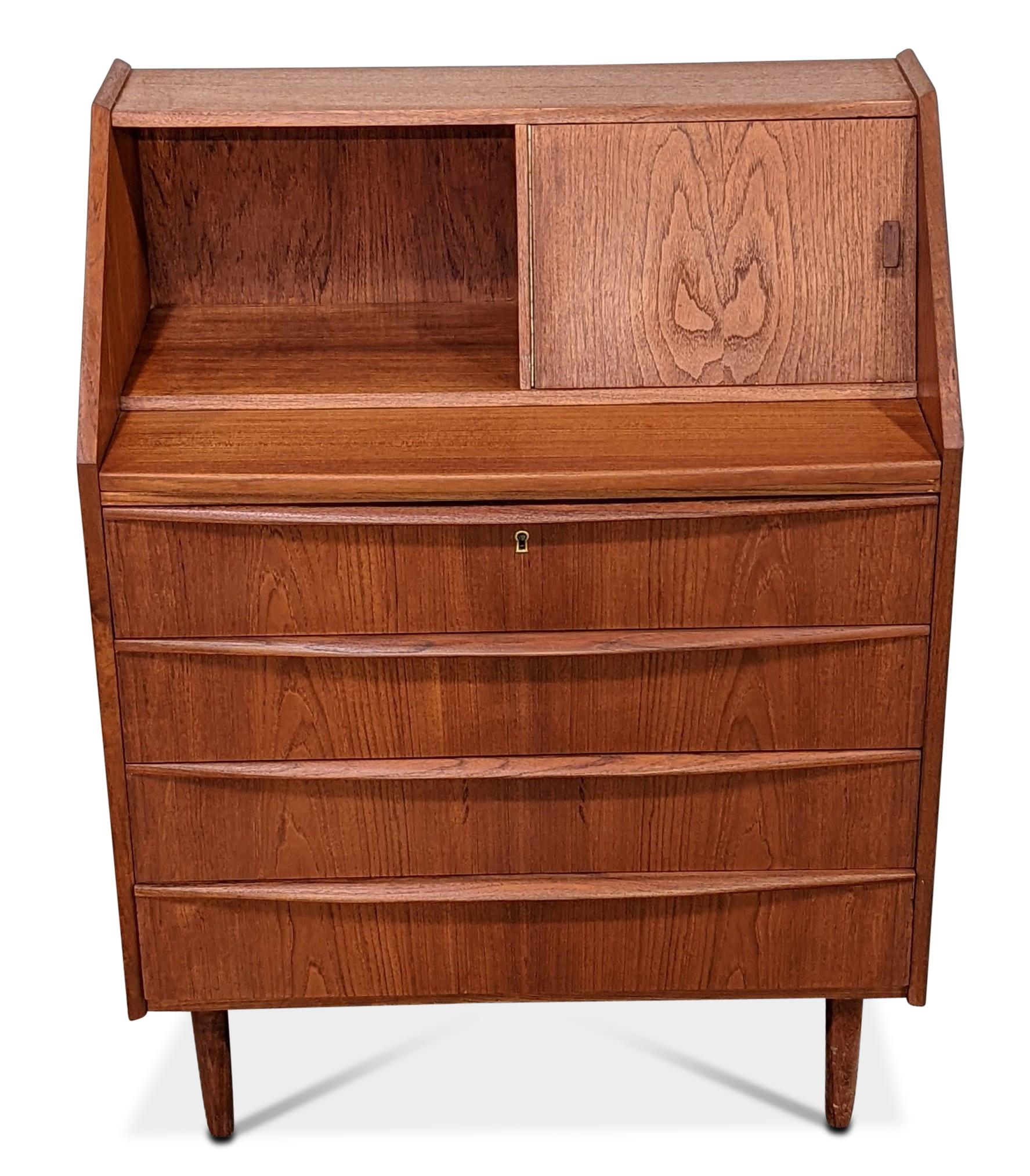 Vintage Danish Mid-Century Teak Secretary Desk 