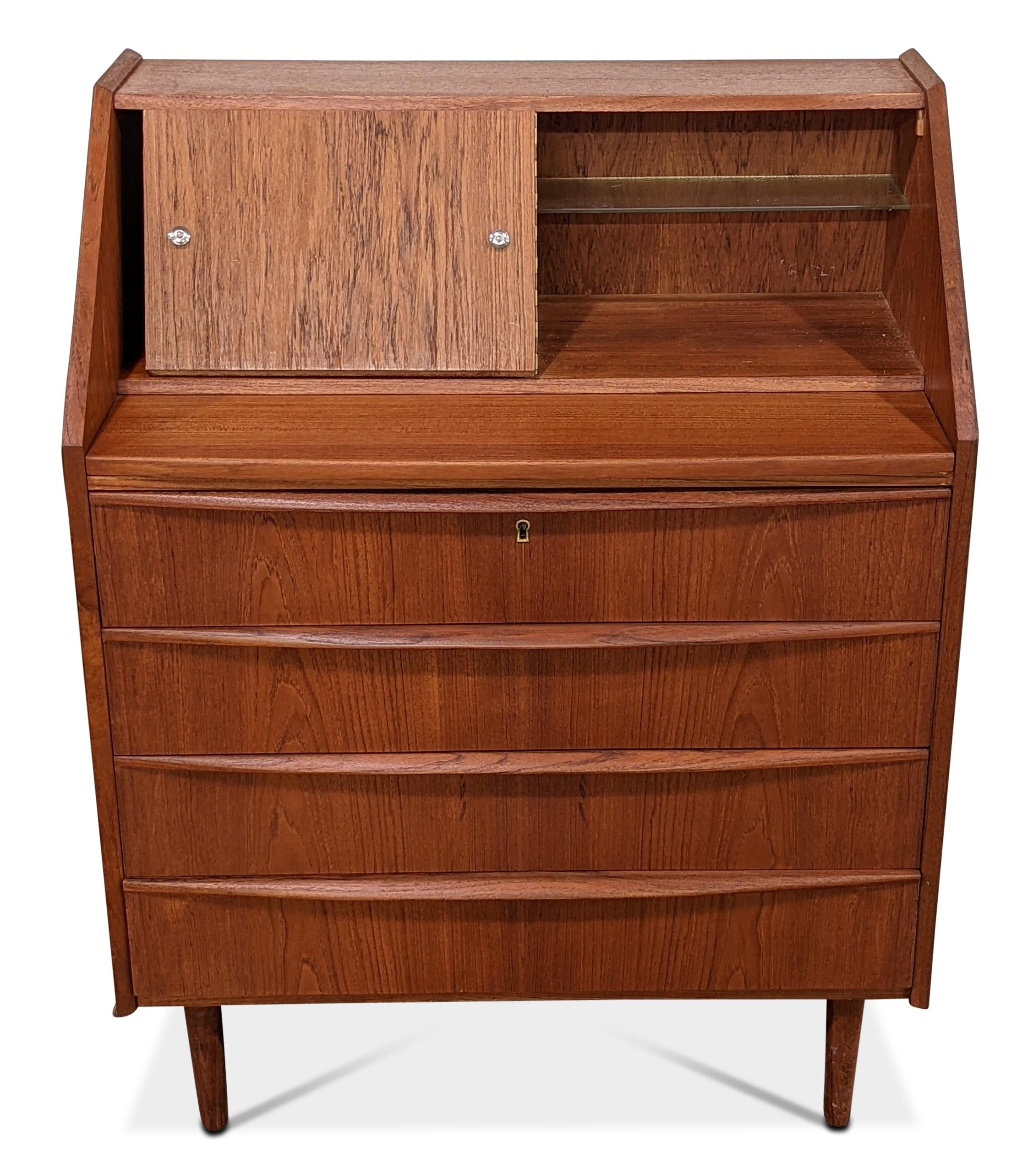 Mid-20th Century Vintage Danish Mid-Century Teak Secretary Desk 
