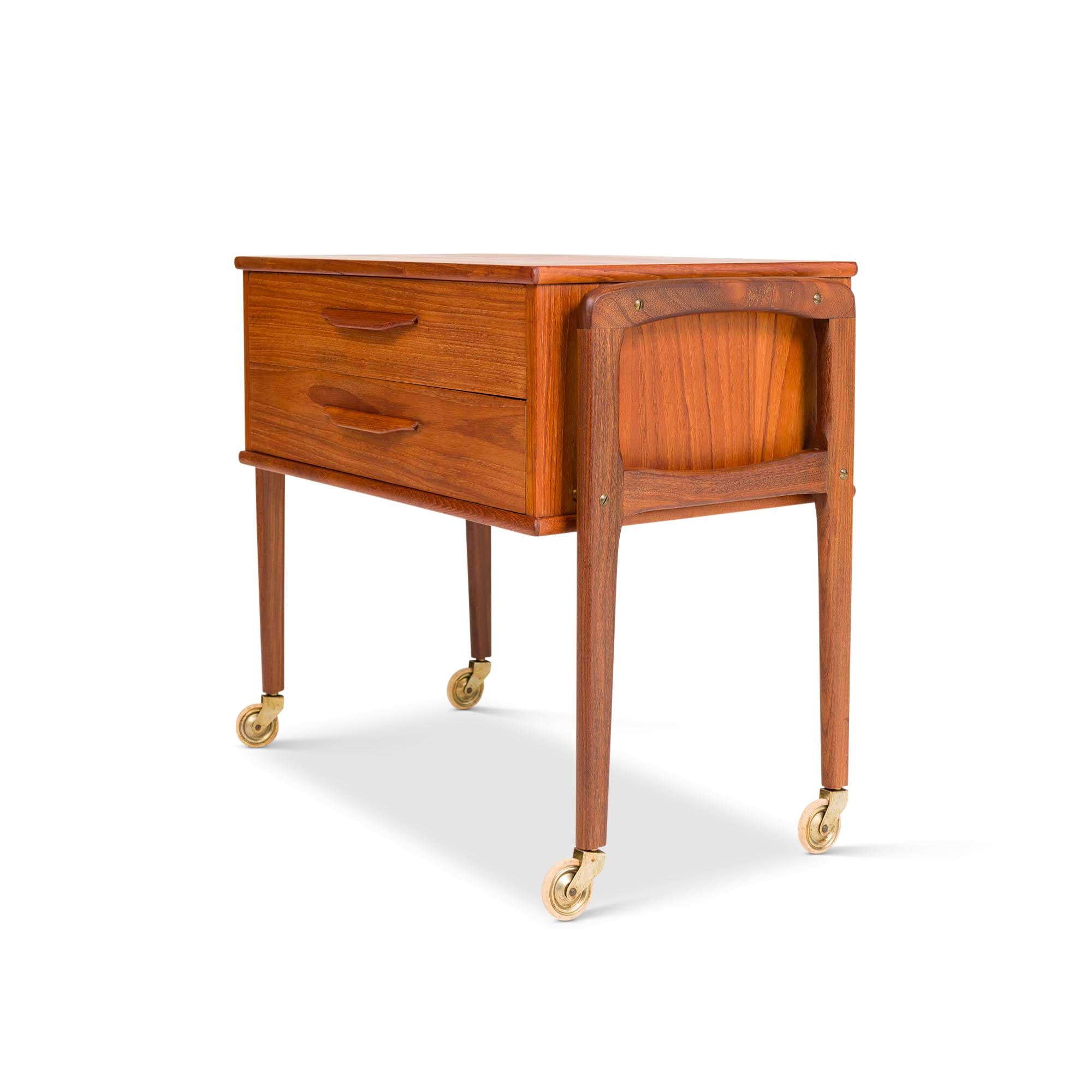 Vintage Danish Mid-Century Teak Sewing Cabinet/Chest For Sale 1