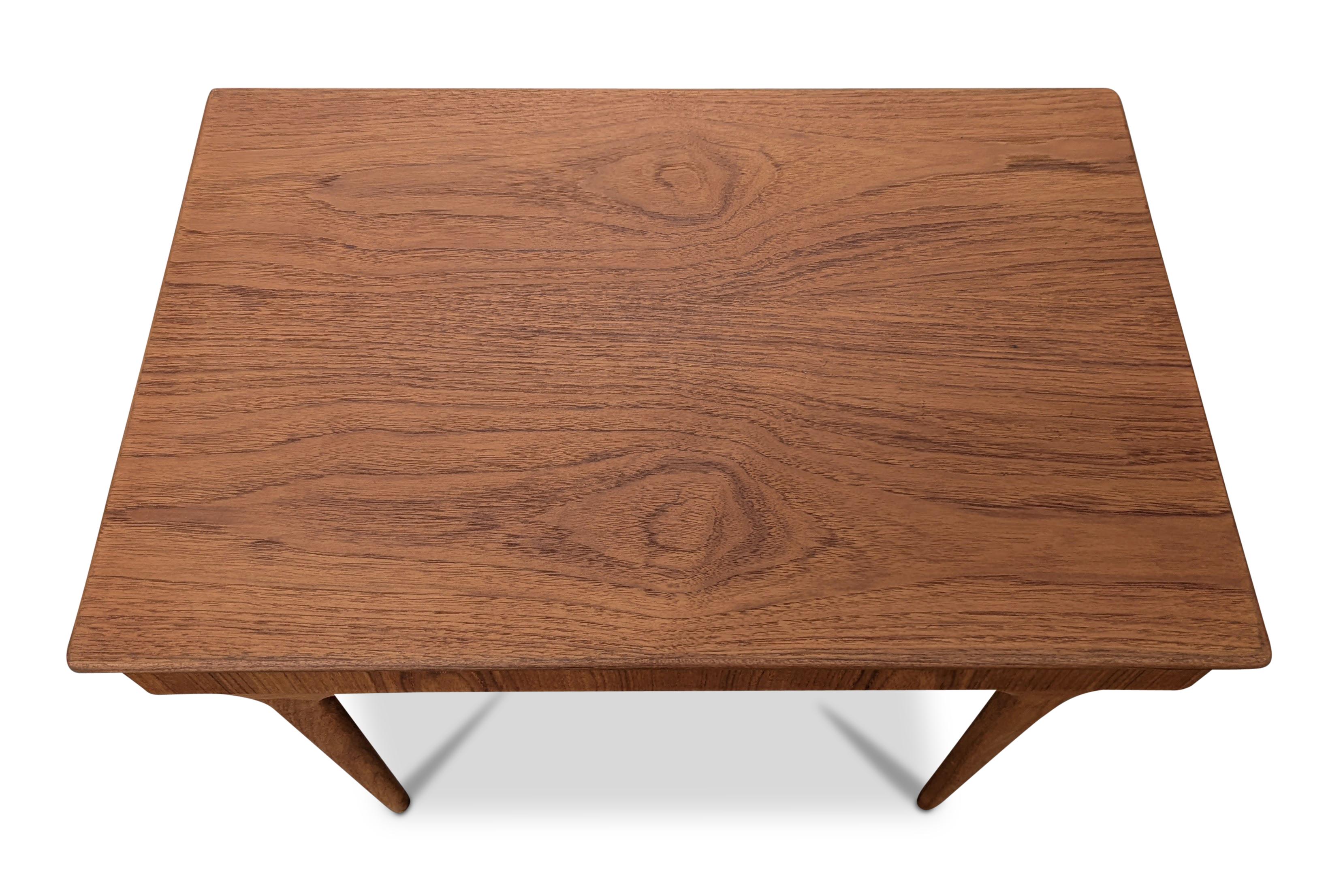 Mid-20th Century Vintage Danish Mid Century Teak Sewing Side Table 