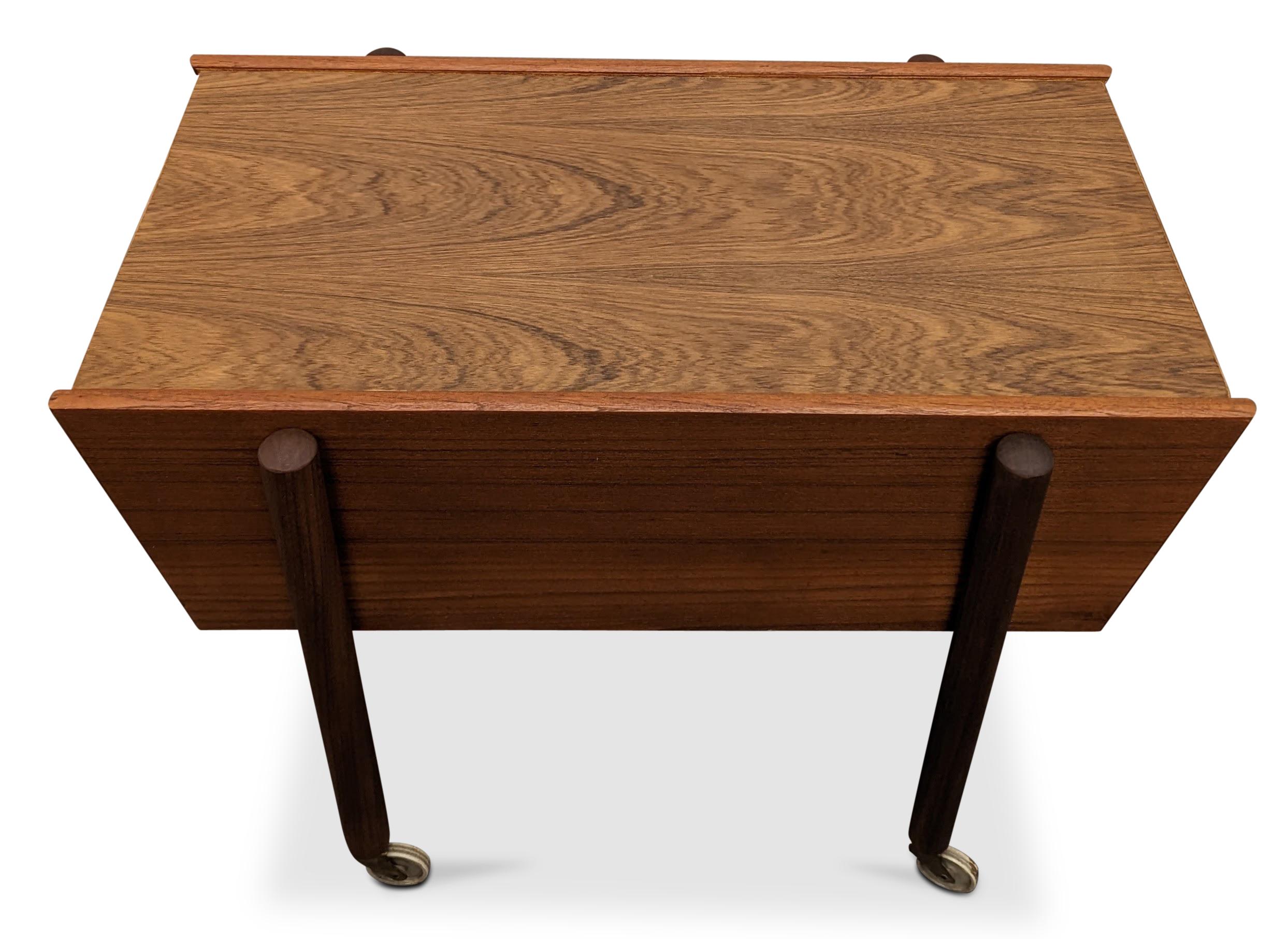 Vintage Danish Midcentury Teak Sewing Table, 022359 1