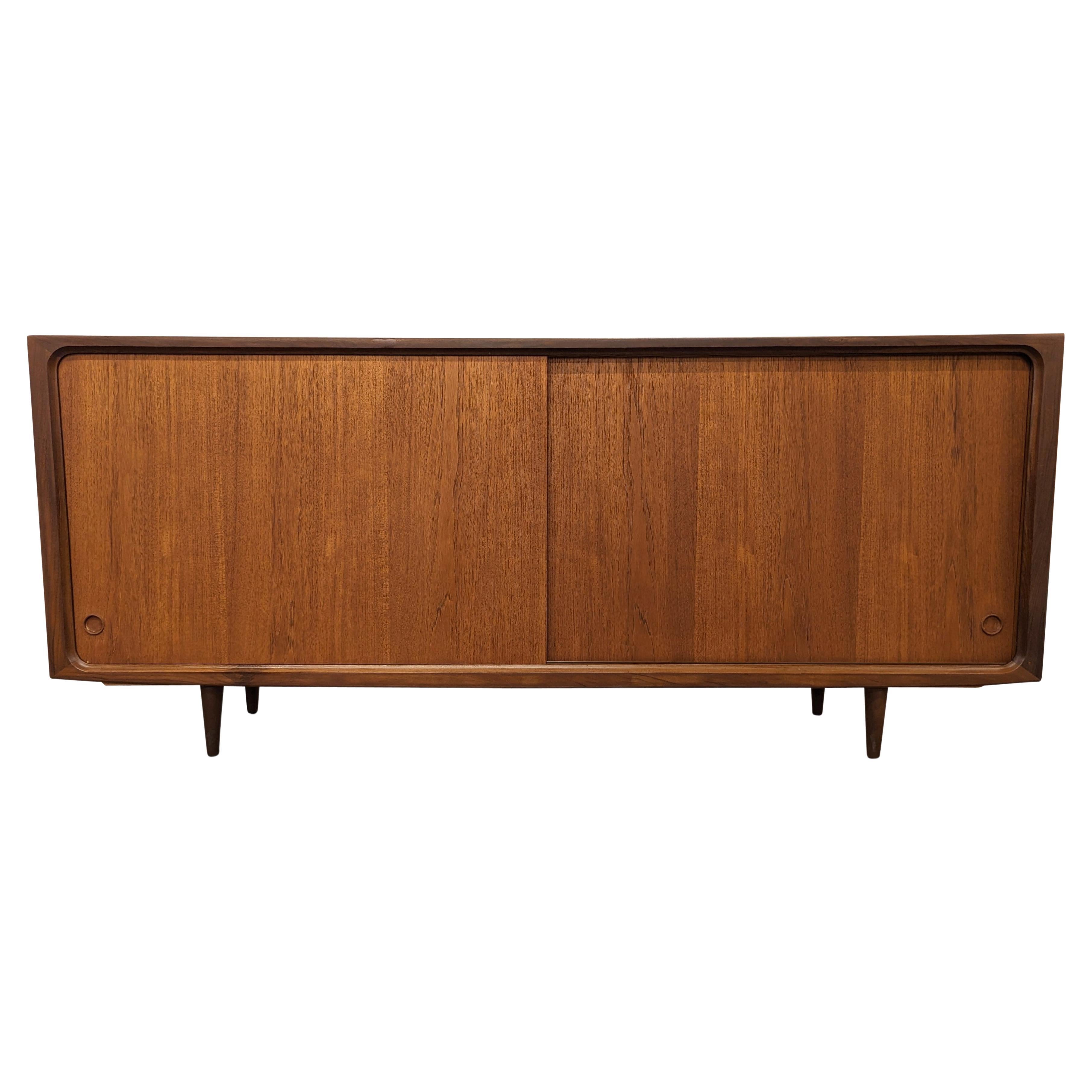 Vintage Danish Mid Century Teak Sideboard w Dry Bar - 022478