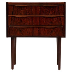 Vintage Danish Mid-Century Three Drawer Rosewood Chest