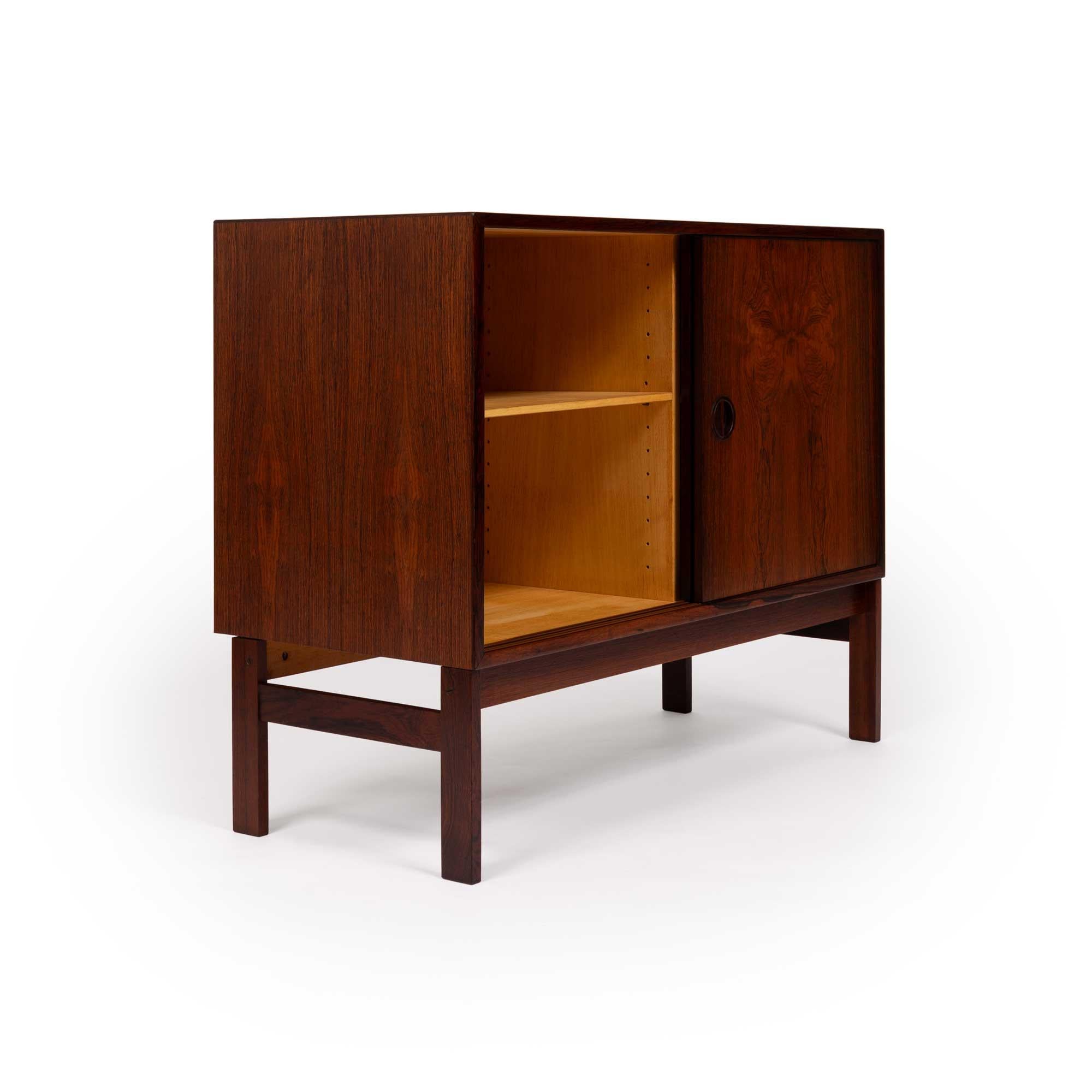 Vintage Danish Mid-Century Two Door Rosewood Cabinet 1960s 5