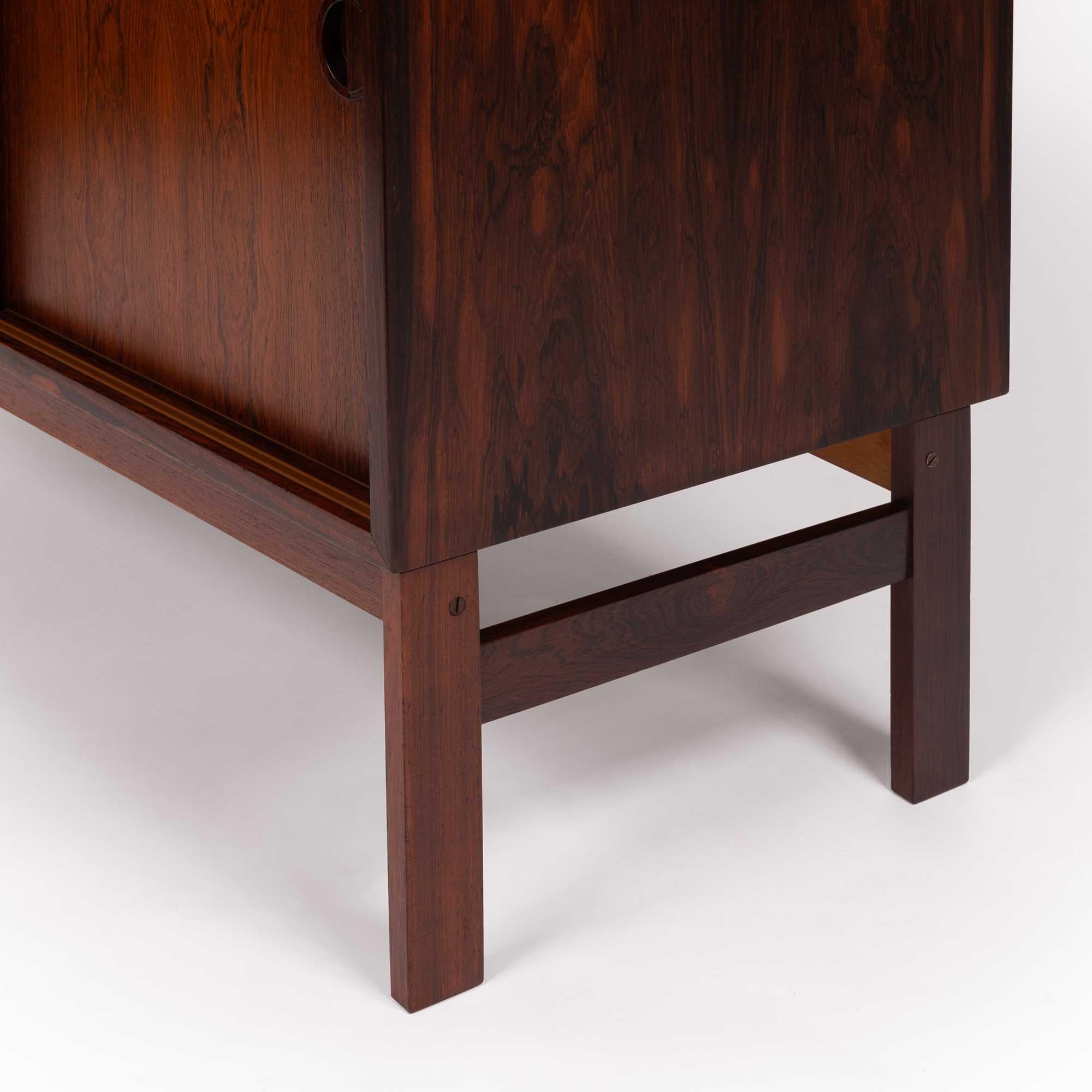 Vintage Danish Mid-Century Two Door Rosewood Cabinet 1960s 6