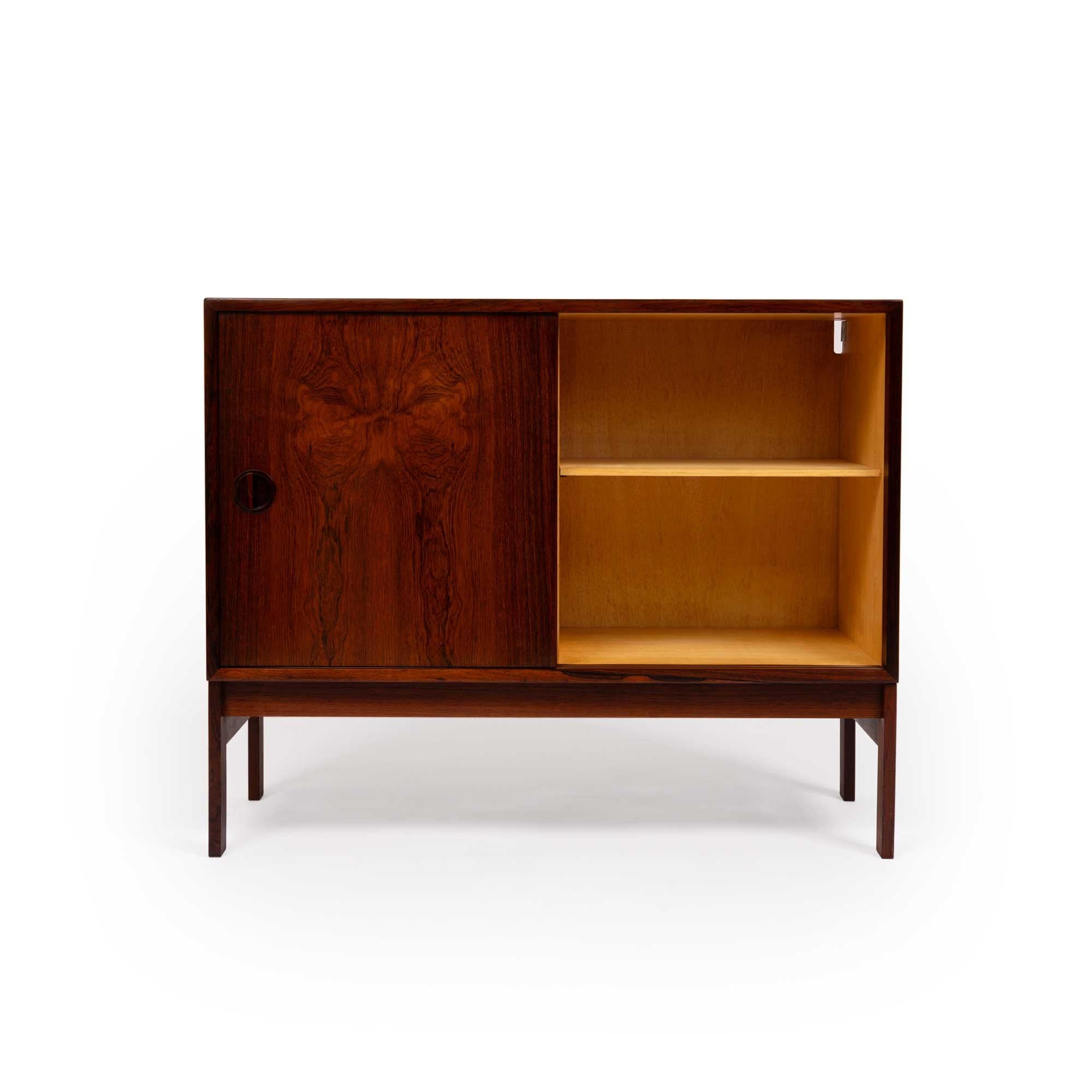 Mid-Century Modern Vintage Danish Mid-Century Two Door Rosewood Cabinet 1960s