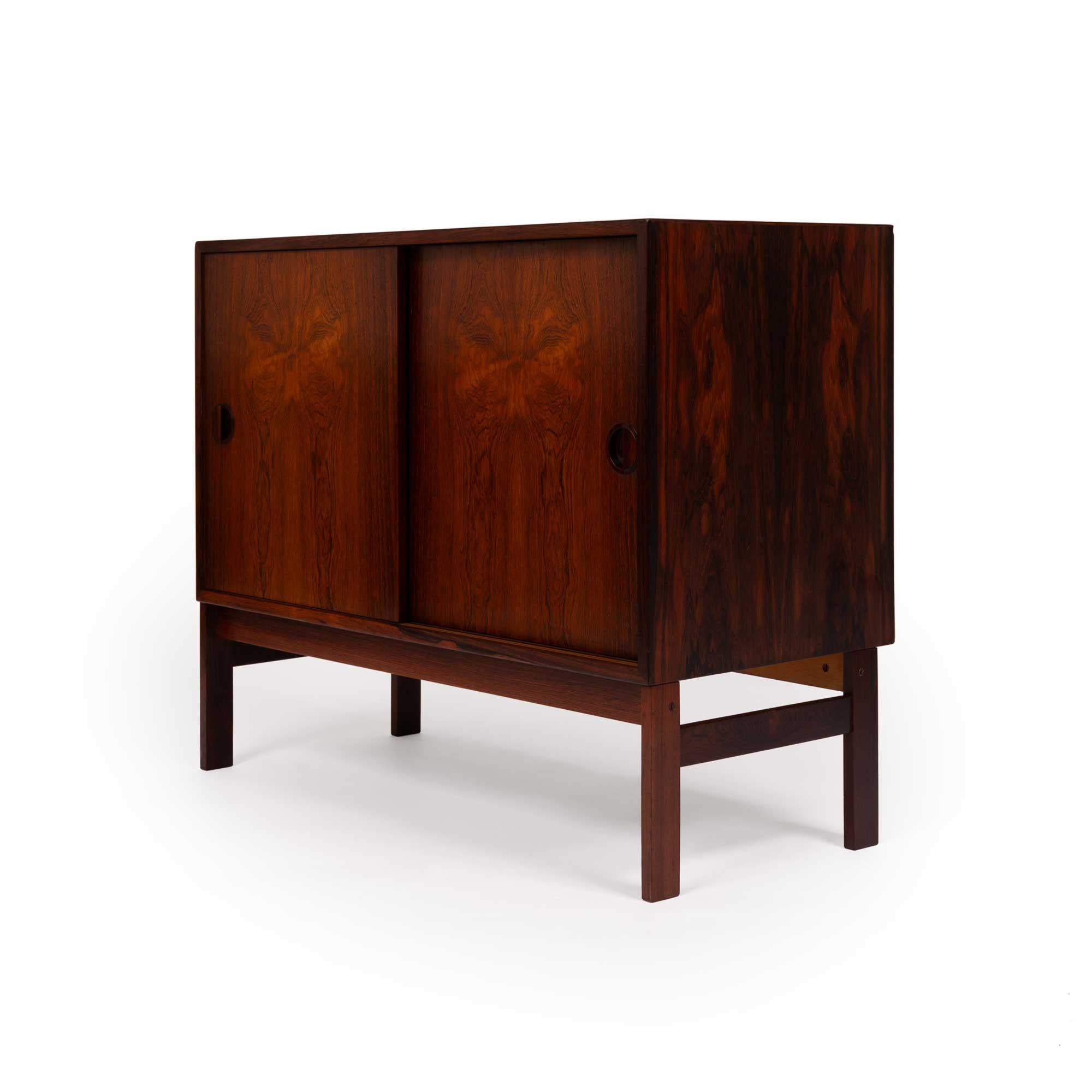 Vintage Danish Mid-Century Two Door Rosewood Cabinet 1960s 3