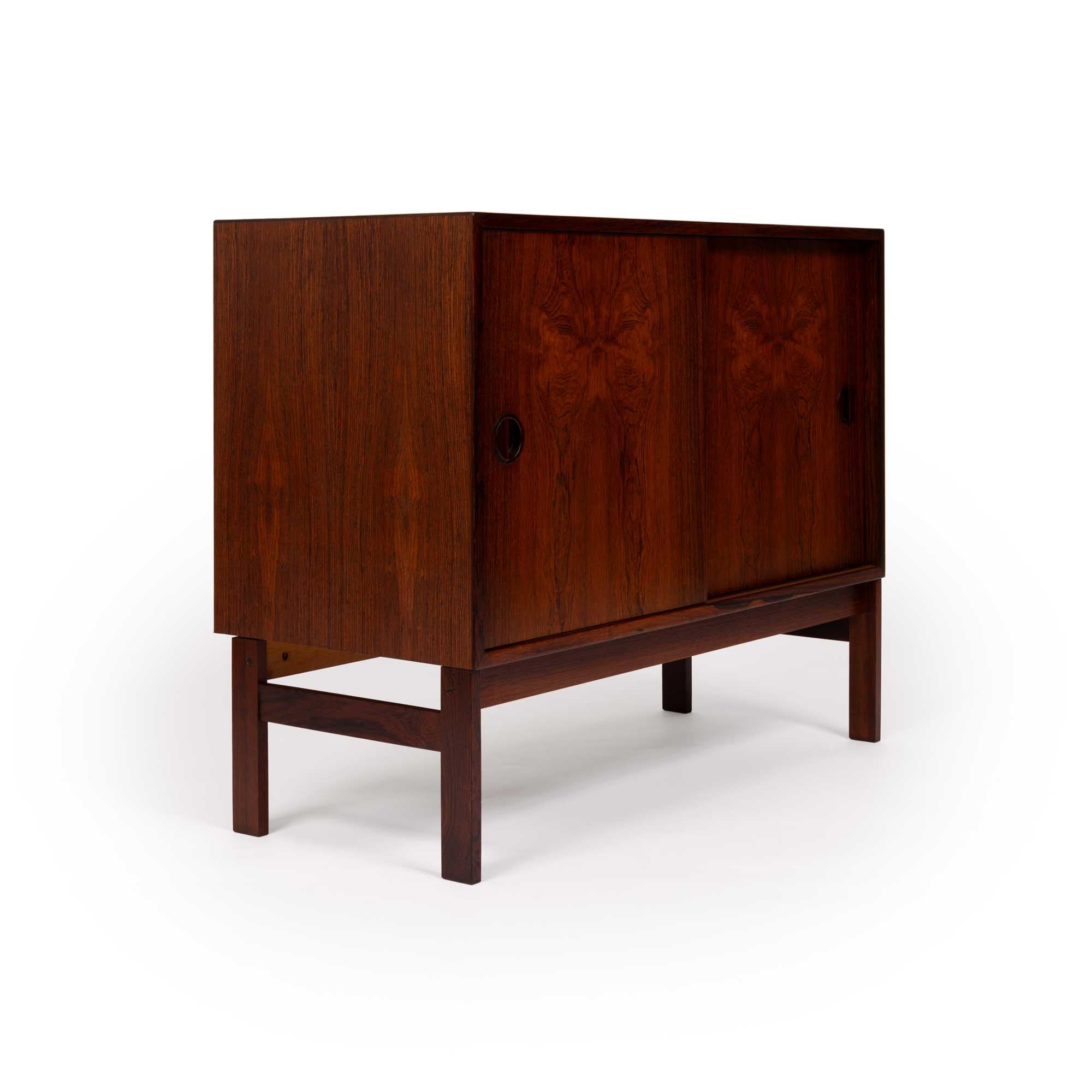 Vintage Danish Mid-Century Two Door Rosewood Cabinet 1960s 4
