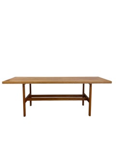 Vintage Danish Mid Century White Oak Coffee Table Attributed to Berge Mogensen.