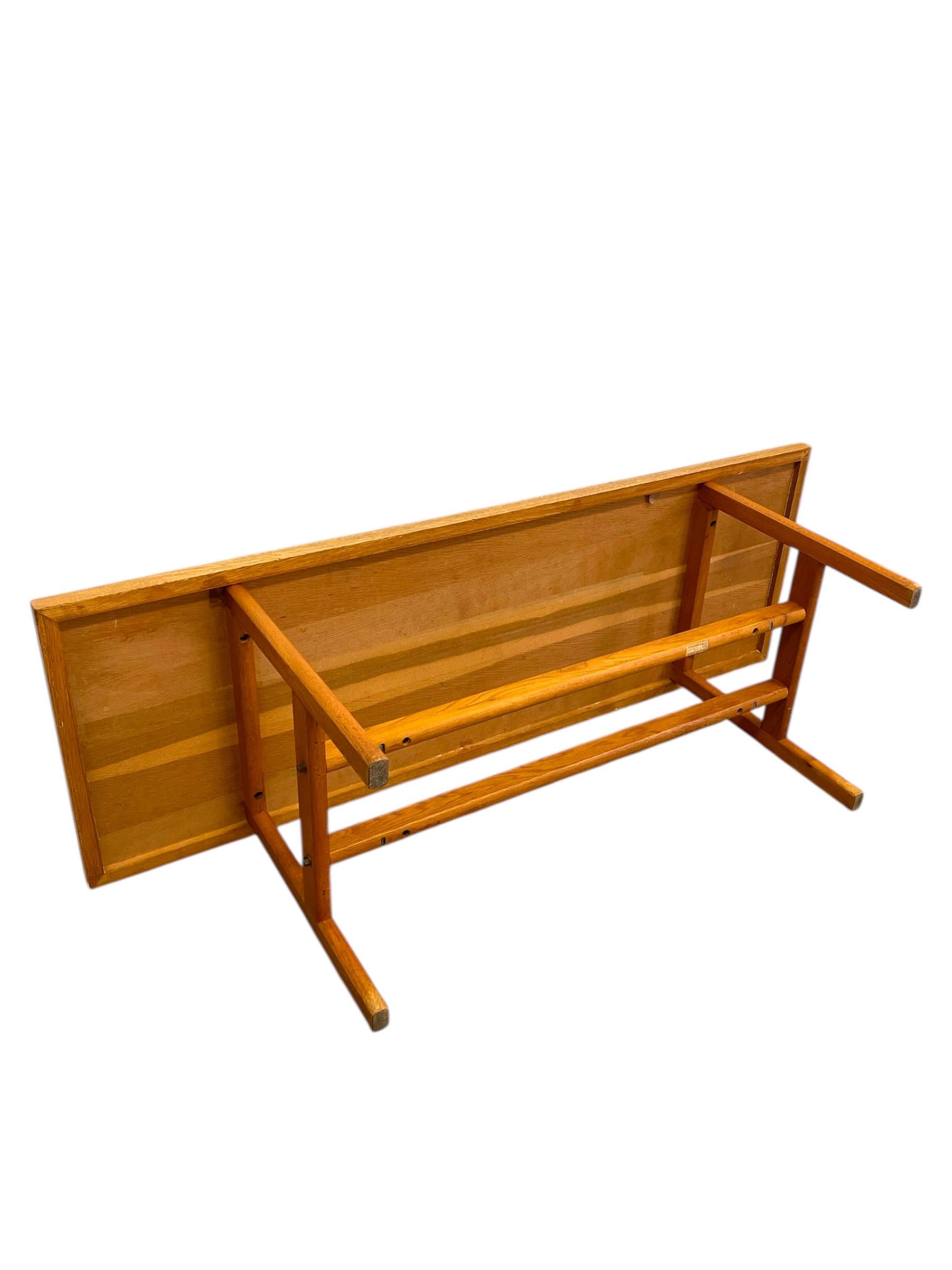 Vintage Danish Mid Century White Oak Coffee Table Attributed to Berge Mogensen. For Sale 1