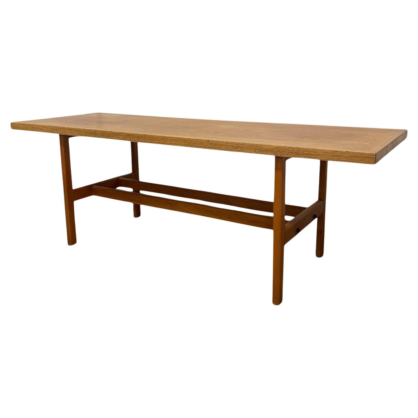 Vintage Danish Mid Century White Oak Coffee Table Attributed to Berge Mogensen. For Sale