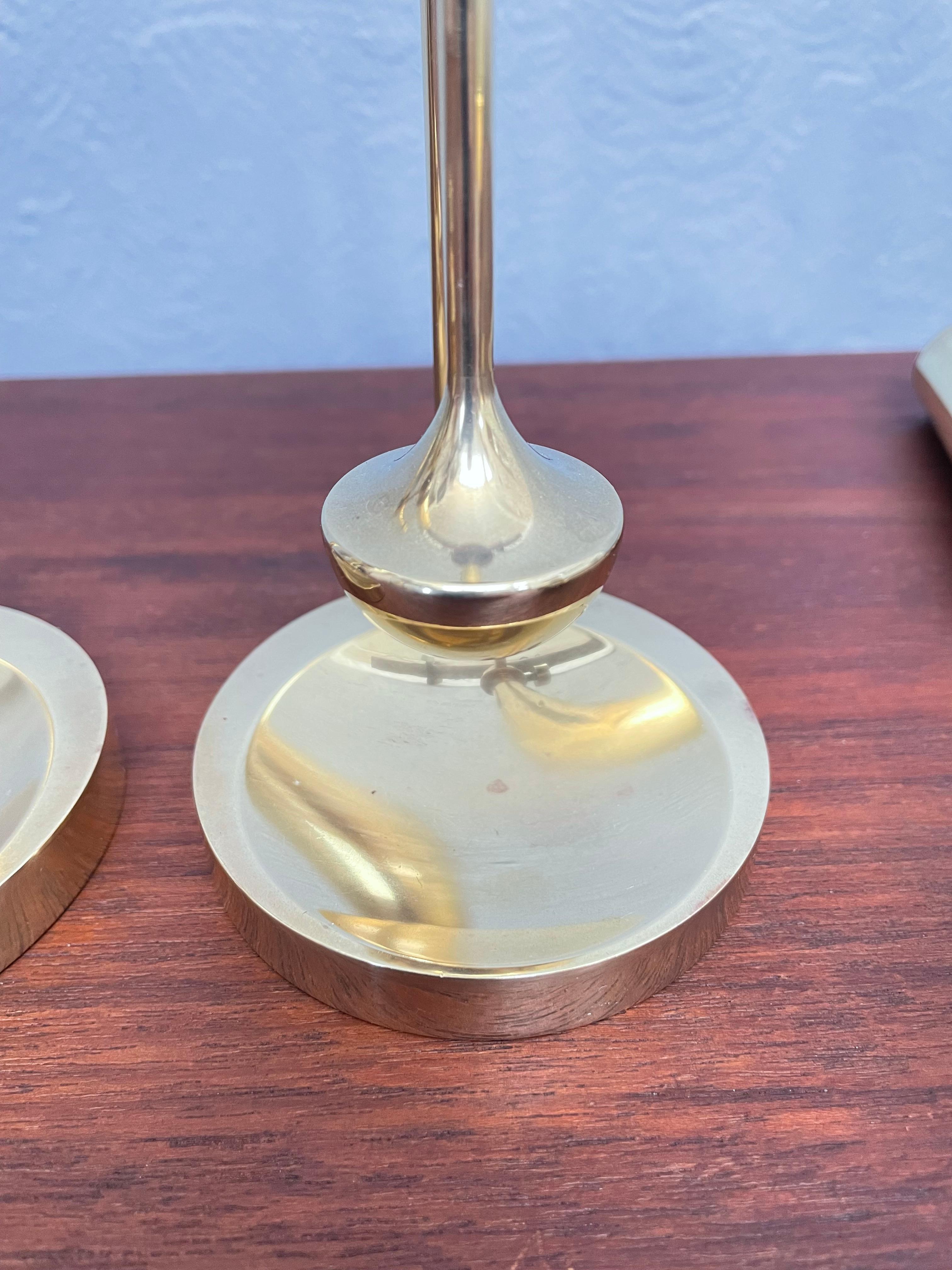 Hand-Crafted Vintage Danish Midcentury Oil Lamp by Ilse Ammonsen for Daproma Design in Brass For Sale