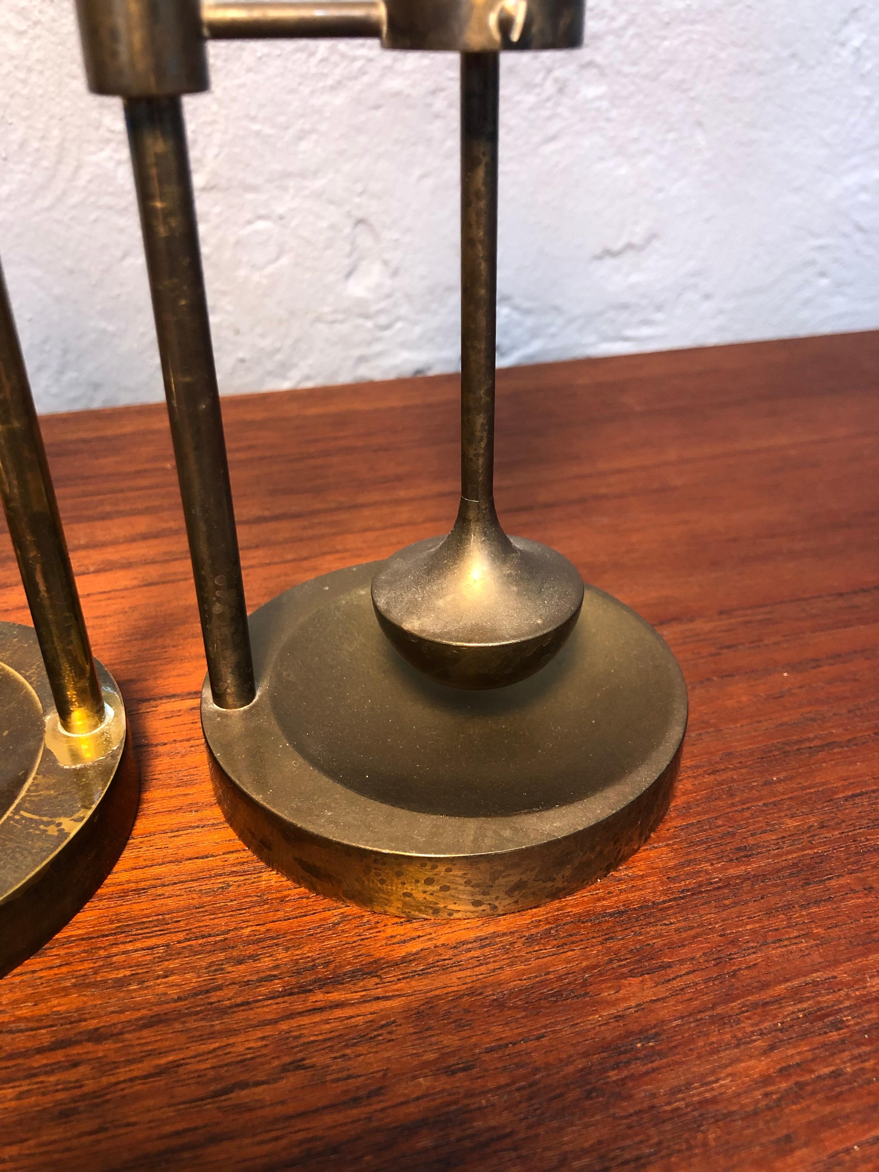 Vintage Danish Midcentury Oil Lamp by Ilse Ammonsen for Daproma Design in Brass 1