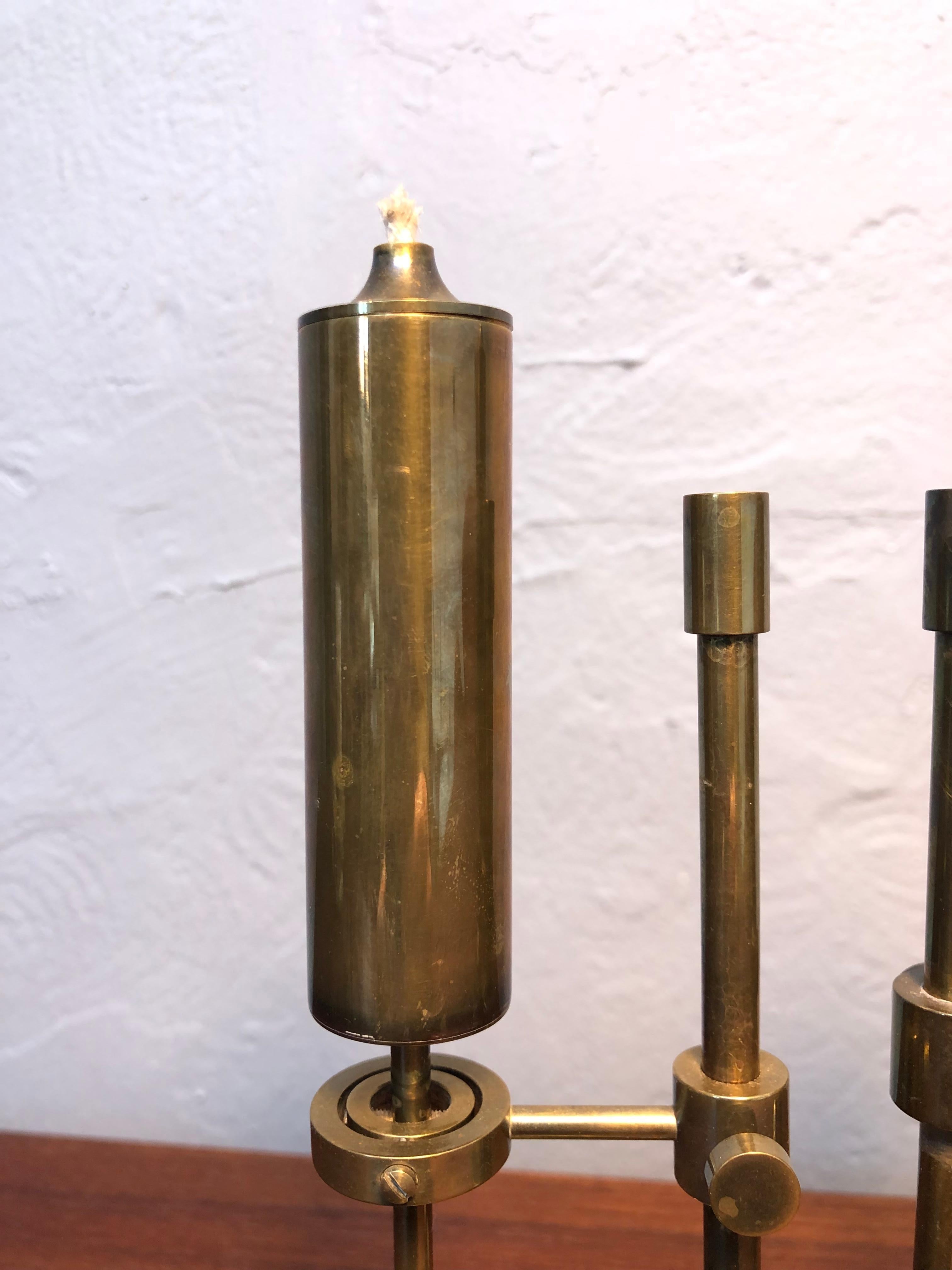 Vintage Danish Midcentury Oil Lamp by Ilse Ammonsen for Daproma Design in Brass 5