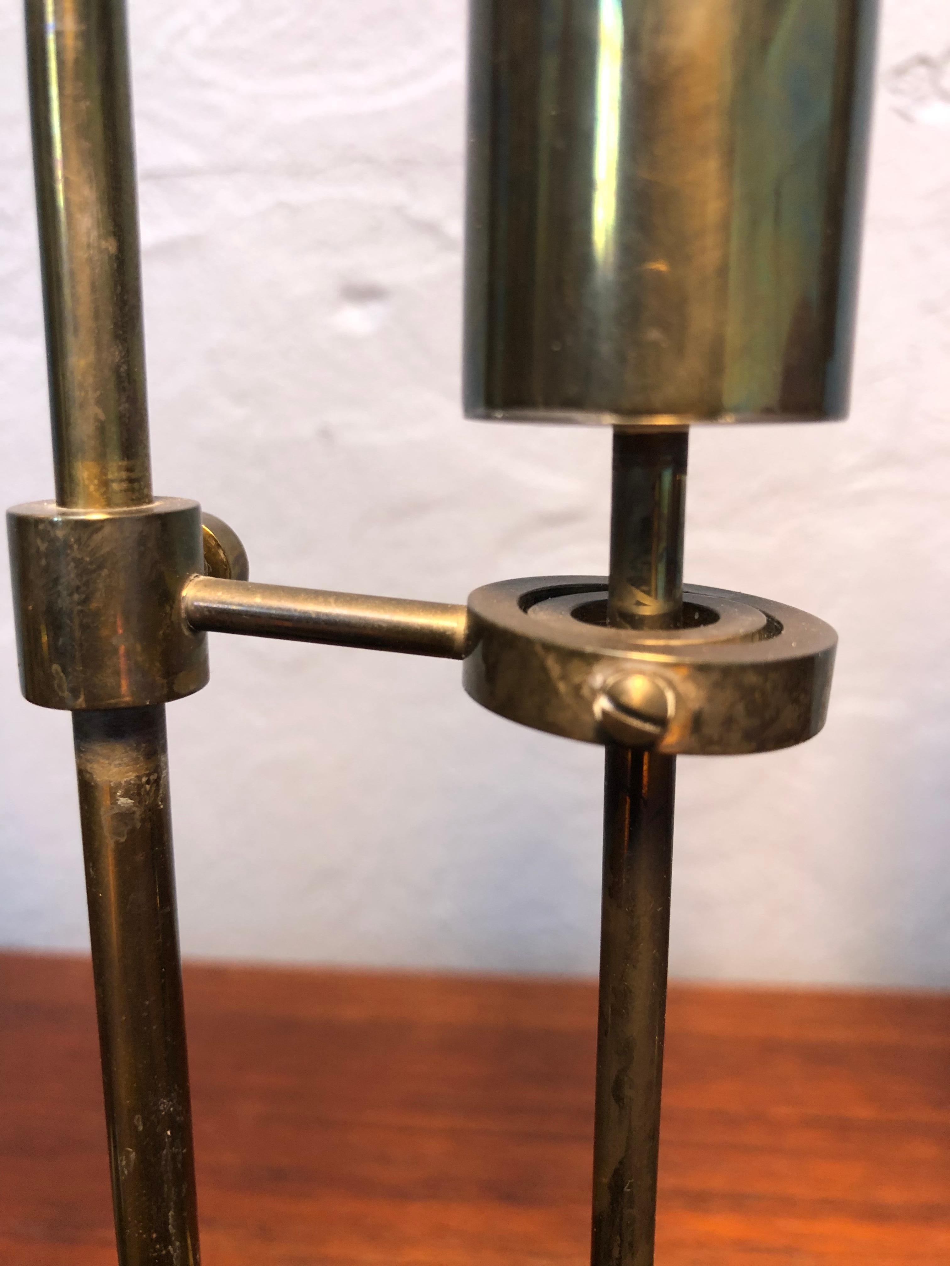 Mid-Century Modern Vintage Danish Midcentury Oil Lamp by Ilse Ammonsen for Daproma Design in Brass