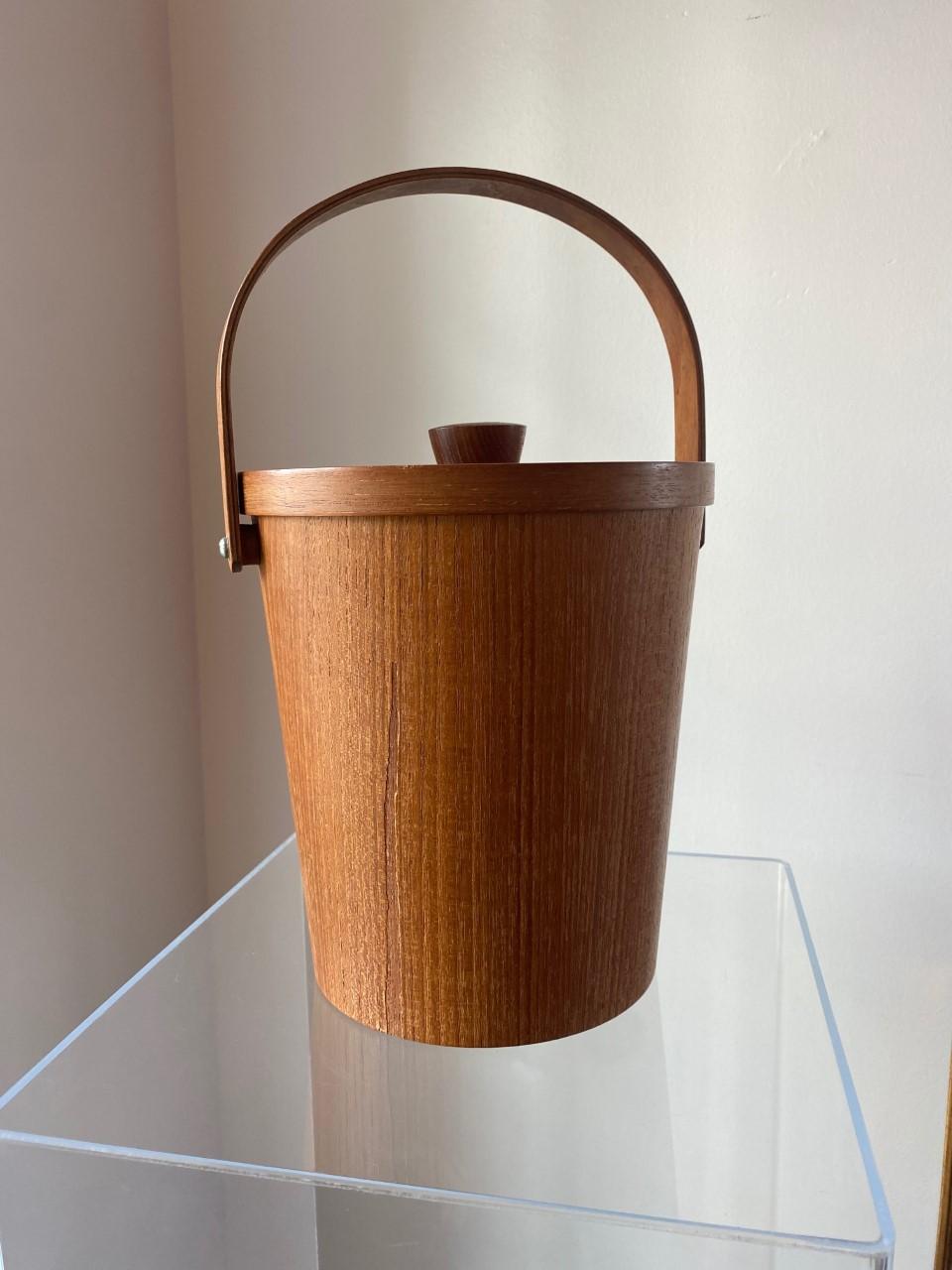 Mid-20th Century Vintage Danish Midcentury Teak Ice Bucket, 1960s