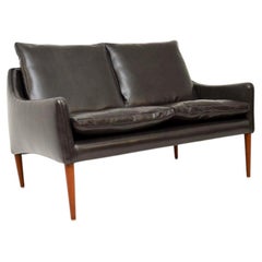 Vintage Danish Model 800 Leather Sofa by Hans Olsen