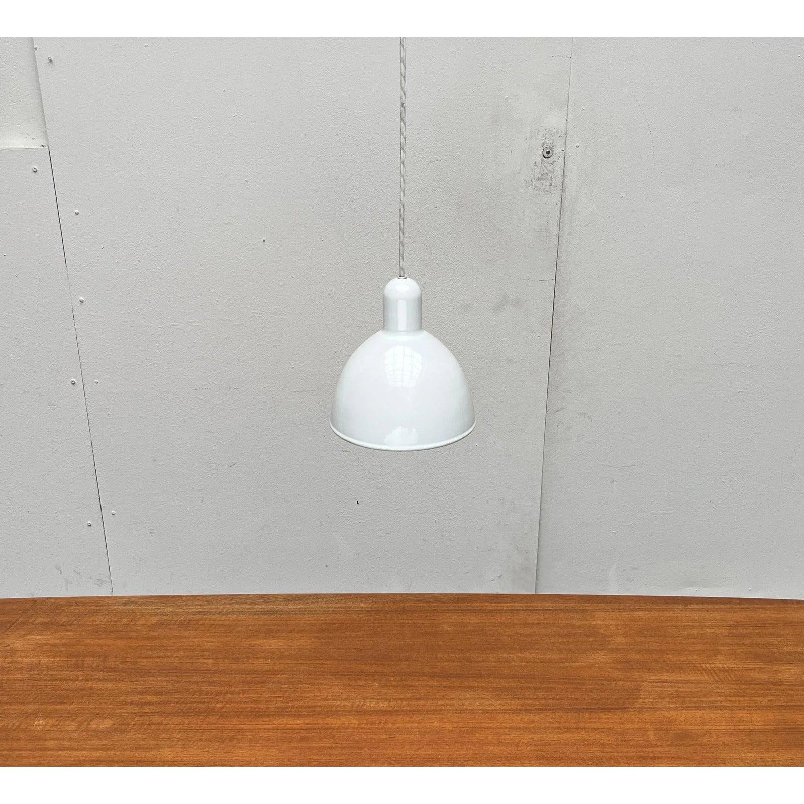 Lampada a sospensione danese vintage Model ES Pendel Enamel di Edgar Schlaefle, anni '80 in vendita 4