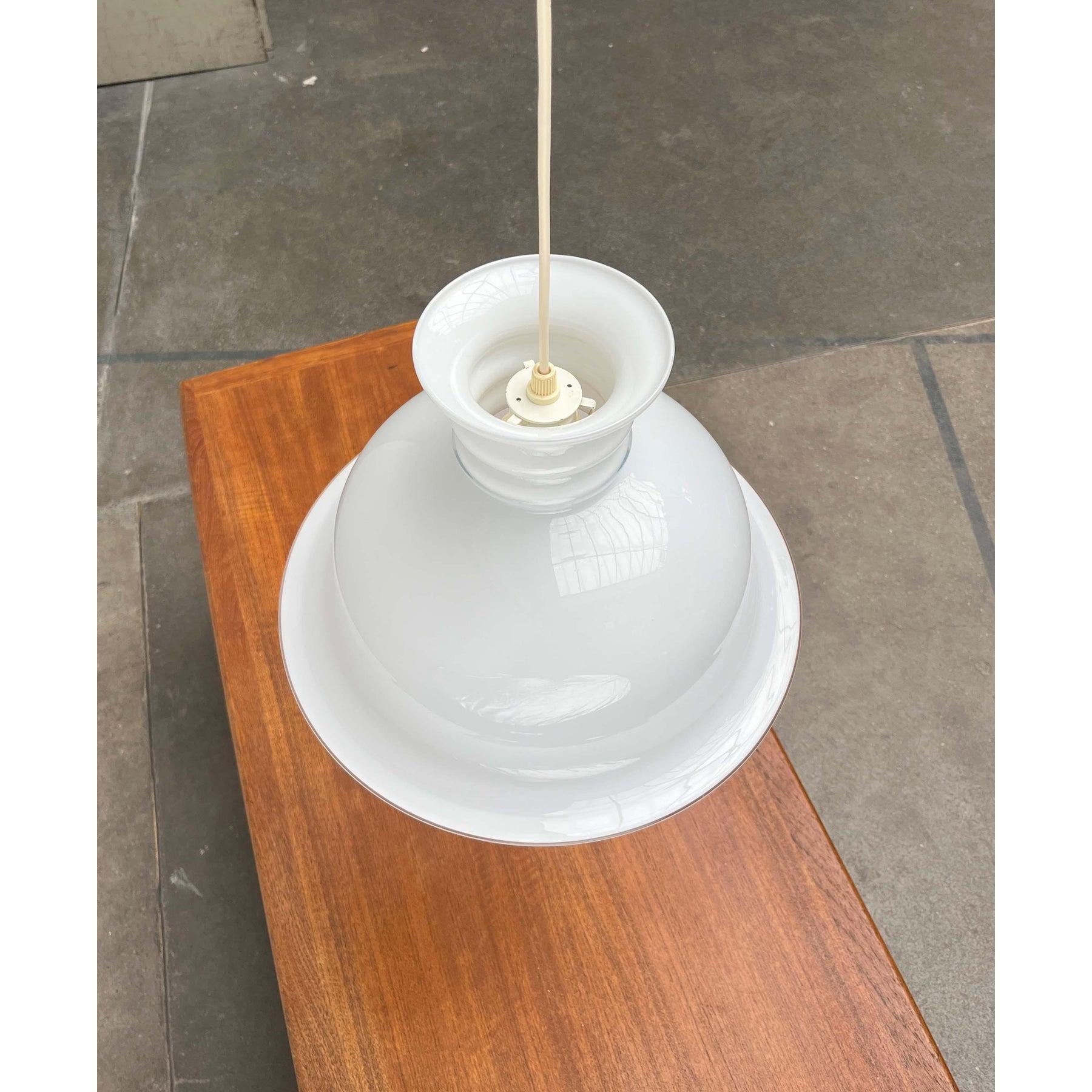 20ième siècle Lampe suspendue vintage danoise Model No No par Sidse Werner pour Holmegaard 1980 en vente