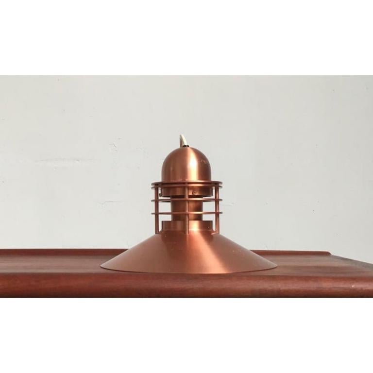 Vintage Danish Model Nyhavn Copper Pendant Lamp by Alfred Homann and Ole V. Kjær For Sale 6