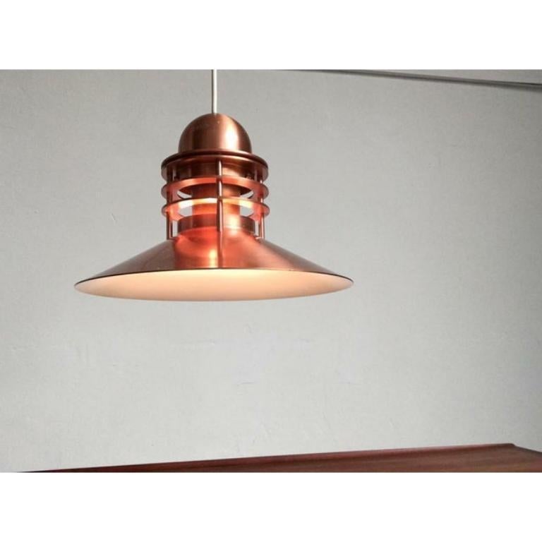 20th Century Vintage Danish Model Nyhavn Copper Pendant Lamp by Alfred Homann and Ole V. Kjær For Sale