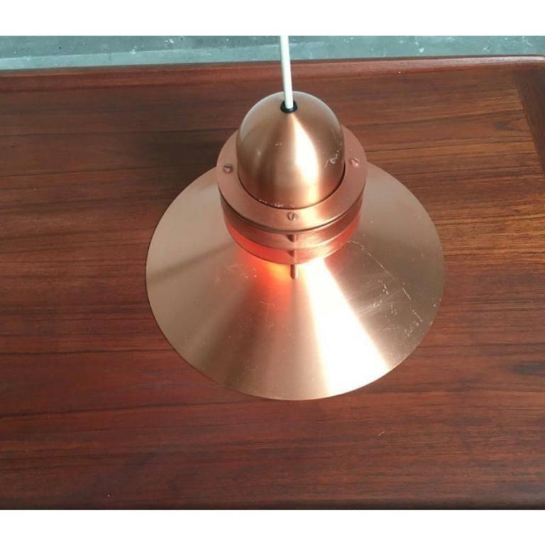 Metal Vintage Danish Model Nyhavn Copper Pendant Lamp by Alfred Homann and Ole V. Kjær For Sale