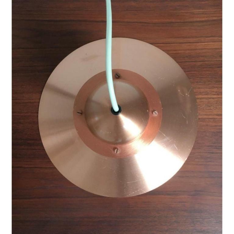 Vintage Danish Model Nyhavn Copper Pendant Lamp by Alfred Homann and Ole V. Kjær For Sale 1