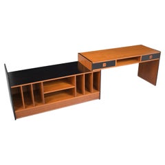 Vintage Mid-Century Modern Teak Adjustable Desk with Walnut Finish