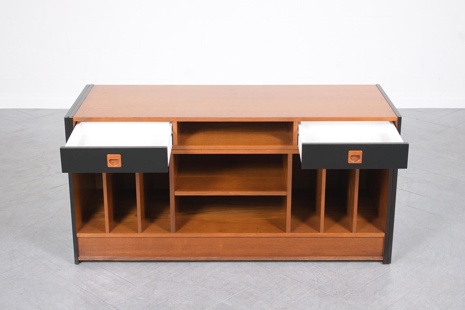Danish Vintage Mid-Century Modern Teak Adjustable Desk with Walnut Finish