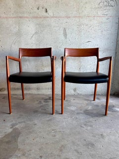 Vintage Danish Modern Armchairs – Niels Otto Møller Model 57, Teak, a Pair