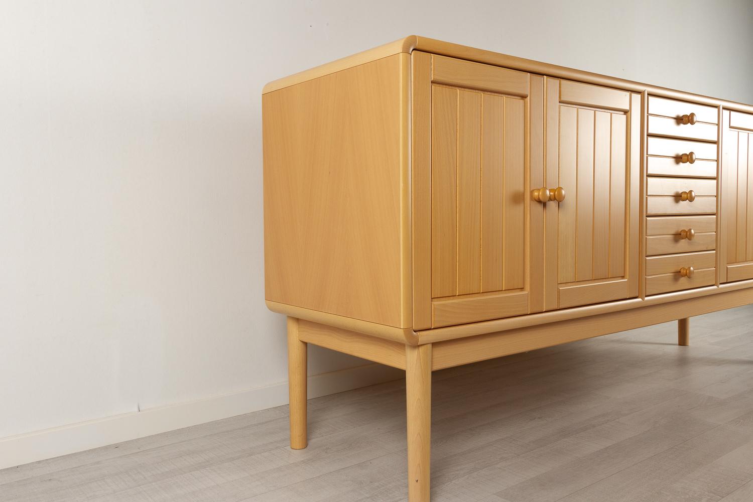 Vintage Danish Modern Beech Sideboard by Falsig Møbelfabrik, 1980s For Sale 1