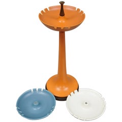 Vintage Danish Modern Ceramic Pottery Interchangeable Ashtray Smoking Stand