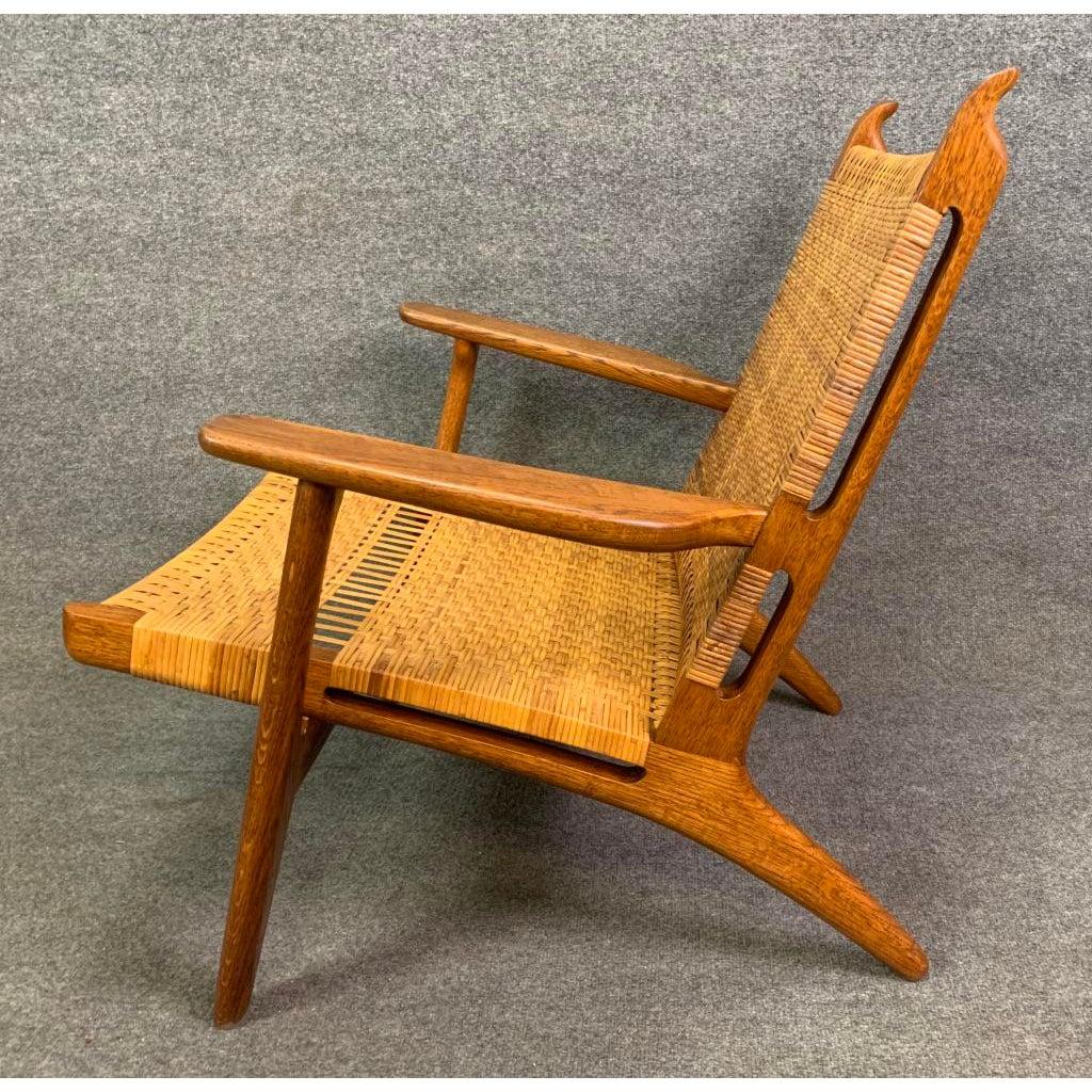 Vintage Danish Modern CH27 Chair in Oak and Cane by Hans Wegner for Carl Hansen 5