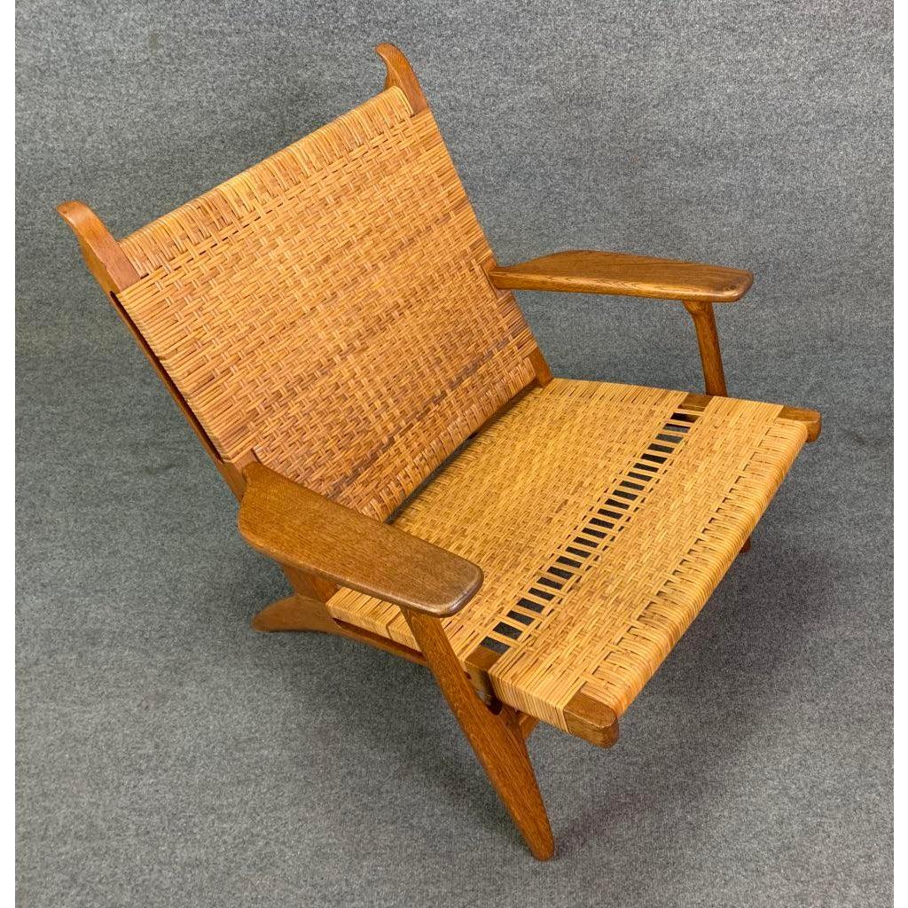 Vintage Danish Modern CH27 Chair in Oak and Cane by Hans Wegner for Carl Hansen 2