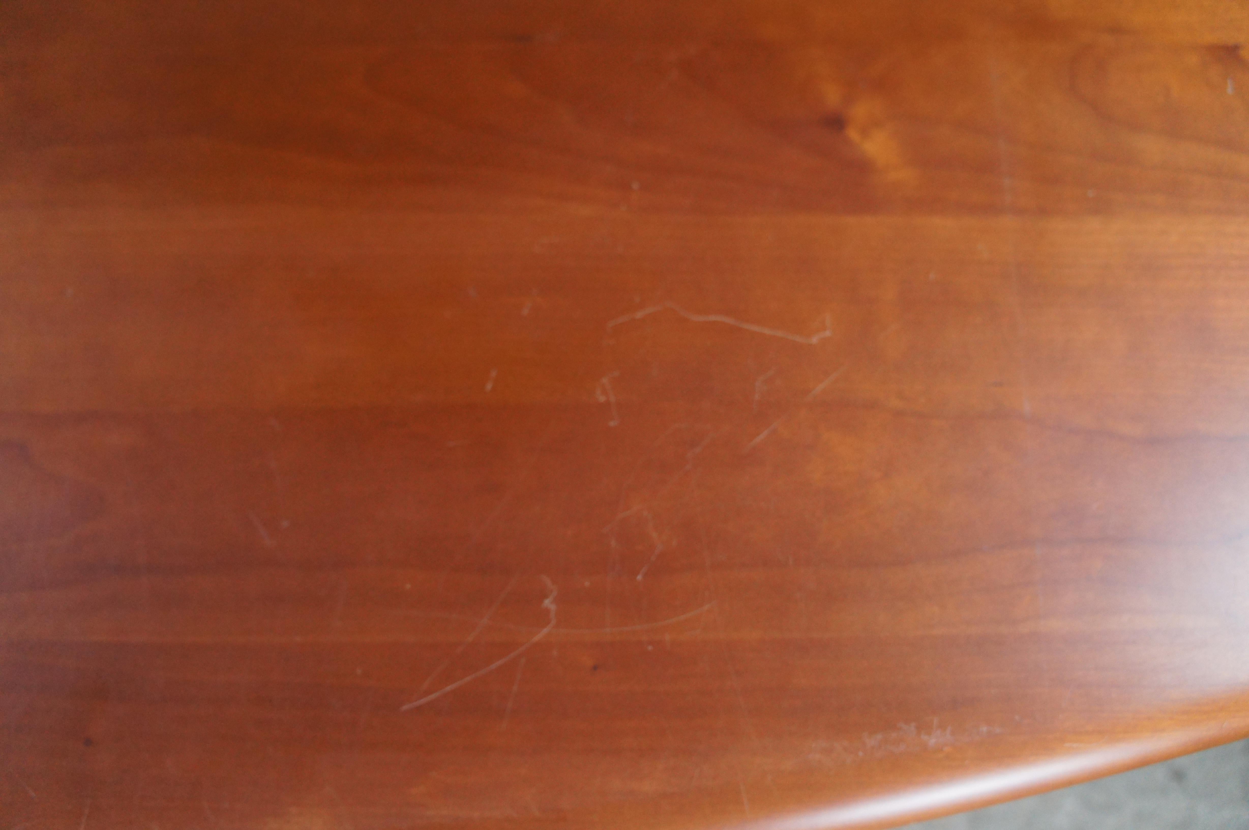Vintage Danish Modern Cherry Demilune Chest of Drawers Dresser Console 46